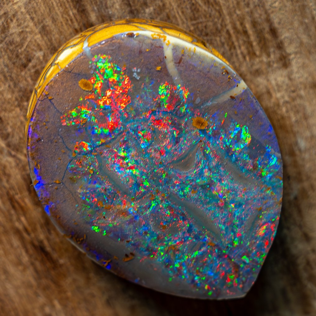 Rare Natural Polished Boulder Opal Pendant Pendant 65,535ct- 13.11 g #1.2