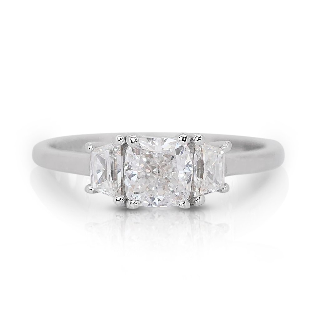 Δαχτυλίδι Λευκός χρυσός Διαμάντι  (Φυσικό) - Διαμάντι #1.1