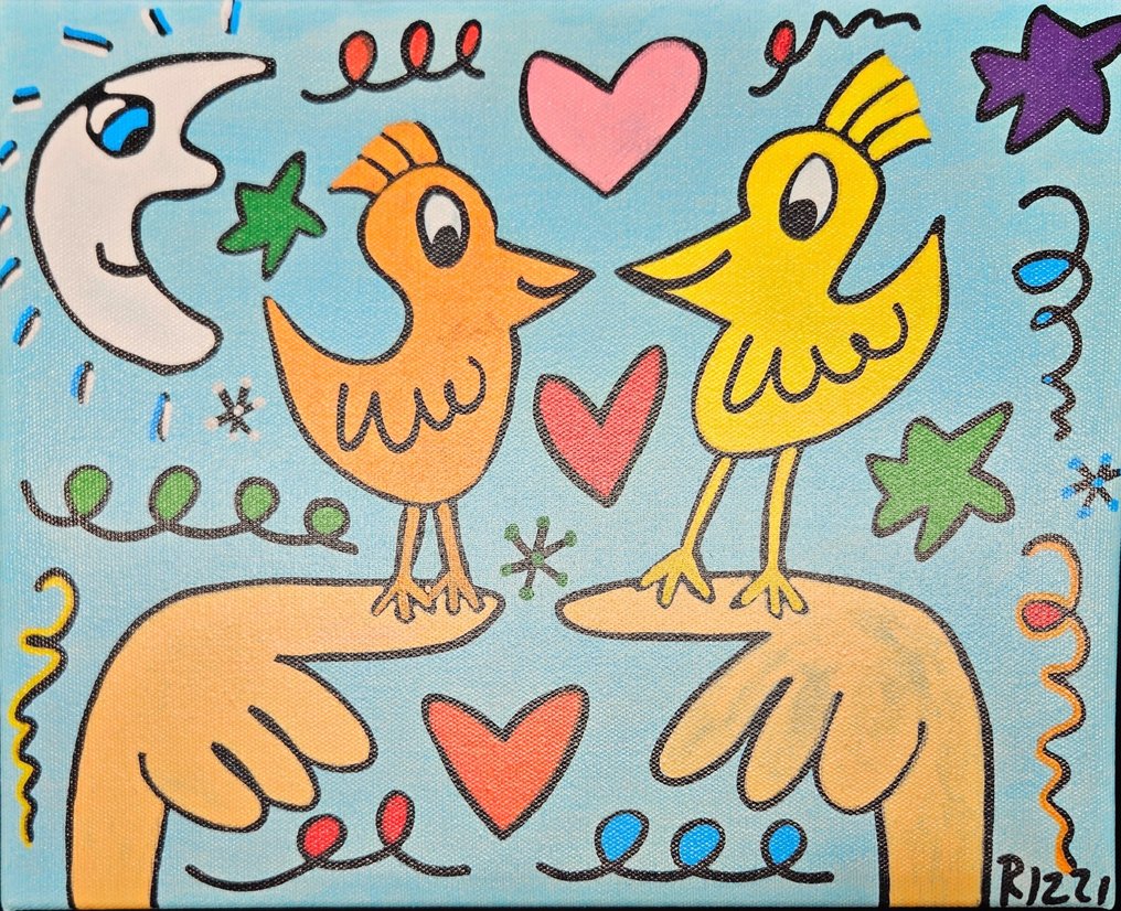 James Rizzi (1950-2011) - LOVE THOSE LOVE BIRDS #1.1