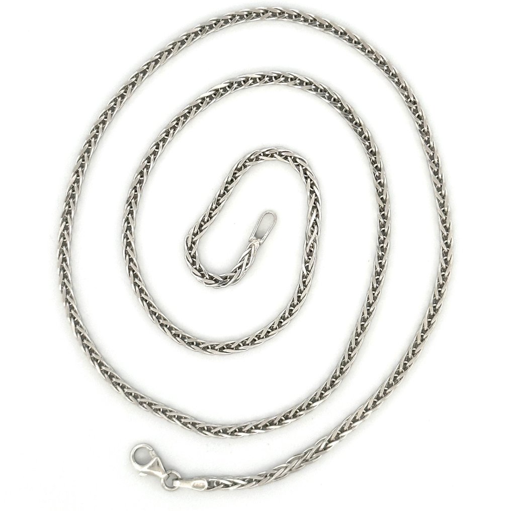 Collana spiga -  50 cm - 4.5 gr - 18 kt - Halskette - 18 kt Weißgold  #1.2
