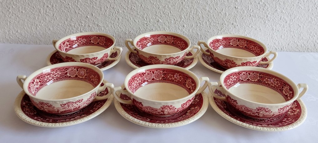 Villeroy&Boch - Rusticana rot - Teller, Suppenteller, Suppentassen - Dinner service (12) - Rusticana - Porcelain #1.0