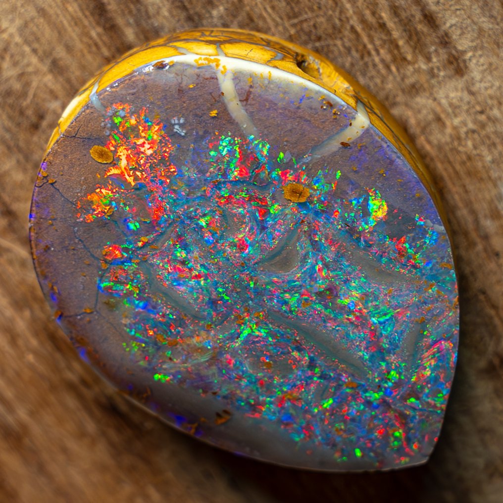 Rare Natural Polished Boulder Opal Pendant Pendant 65,535ct- 13.11 g #1.1