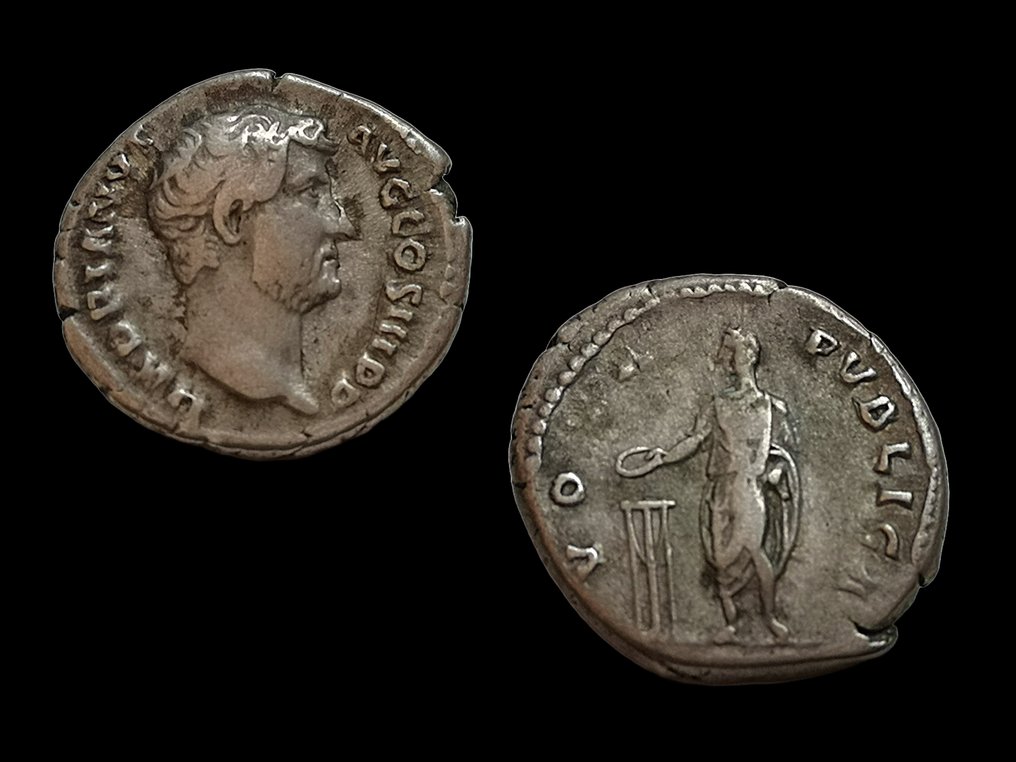Empire romain. Hadrien (117-138 apr. J.-C.). Denarius Rome #1.1