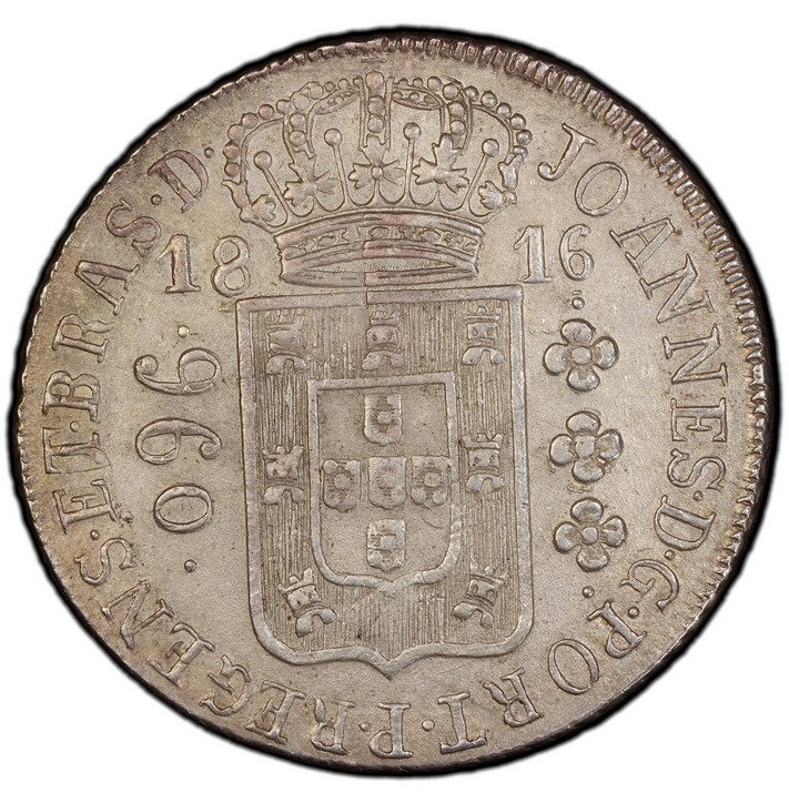 Brasil (colonial), Portugal. D. João Príncipe Regente (1799-1816). 960 reis 1816 Río de Janeiro R - PCGS AU Details #1.1