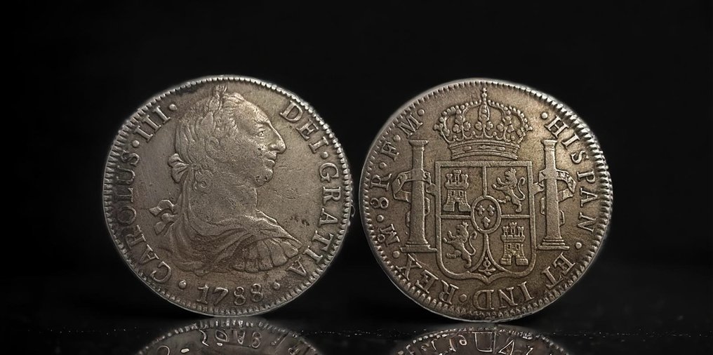 Espanha. Carlos III (1759-1788). 8 Reales 1788 Mexico FM #3.1