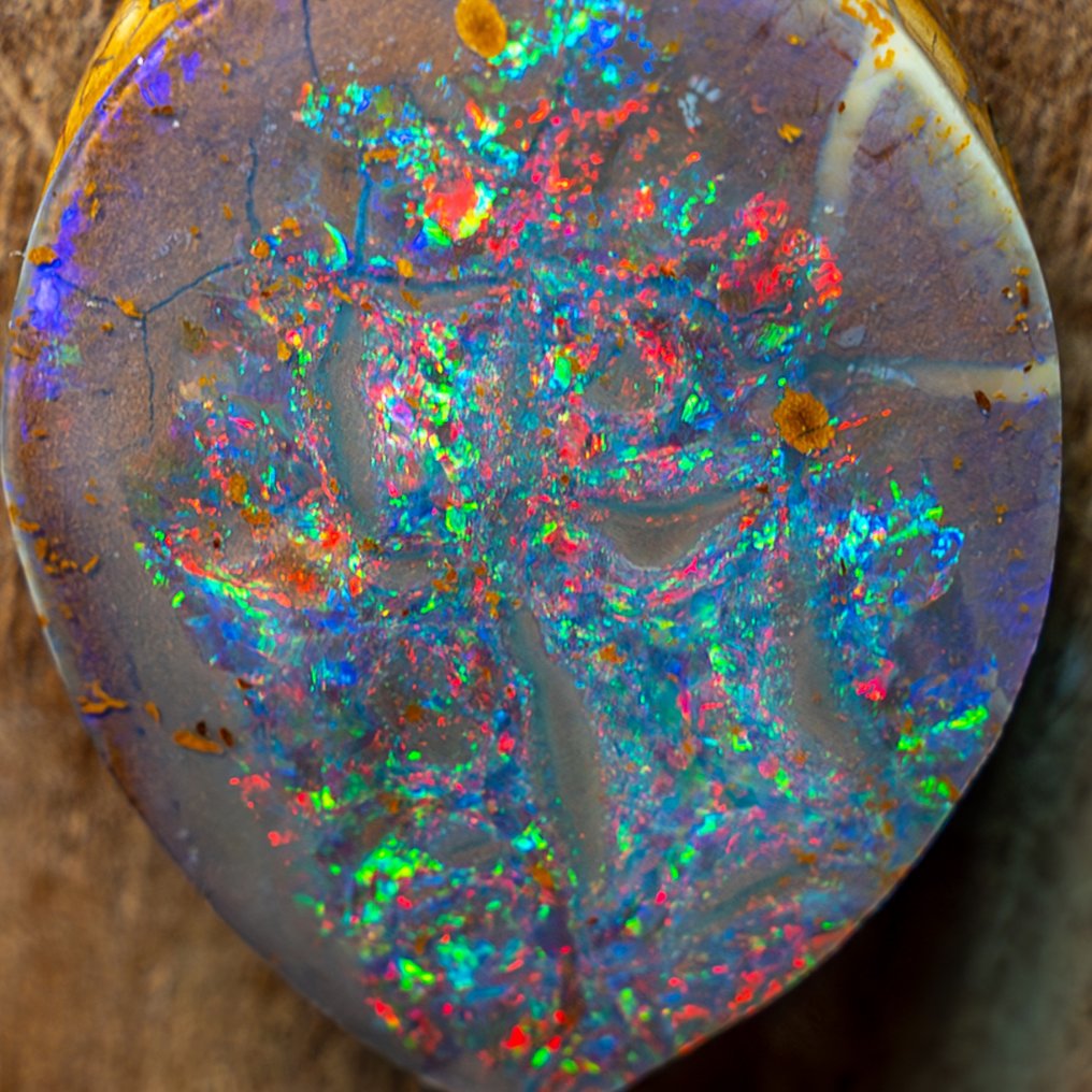 Rare Natural Polished Boulder Opal Pendant Pendant 65,535ct- 13.11 g #2.1