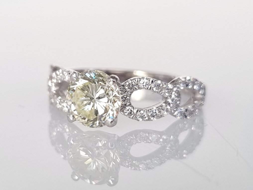 Koktél gyűrű Fehér arany Gyémánt  (Természetes) - Gyémánt #3.2