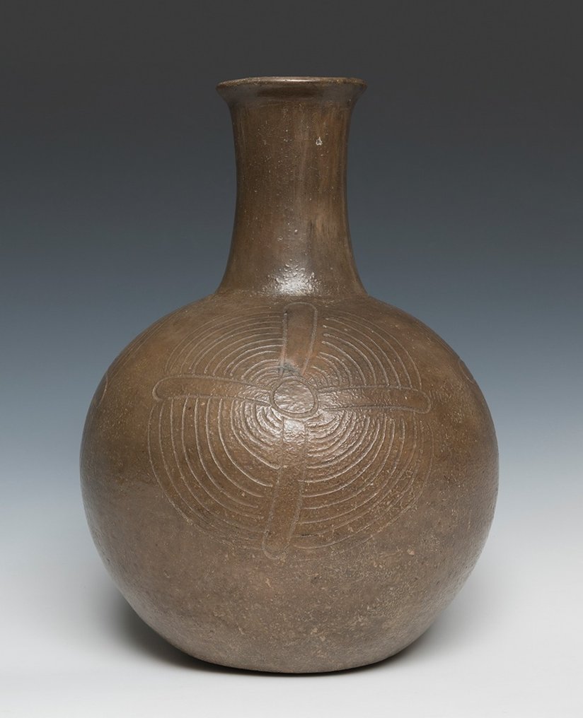 Precolumbian - Chavin Sticlă din ceramică - Cu licență de import spaniolă Navă #1.2