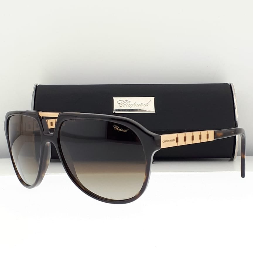 Chopard - Wayfarer Black and Gold Tone Titanium Details With Brown Color Polarized Lenses "MEN" - Óculos de sol Dior #1.1