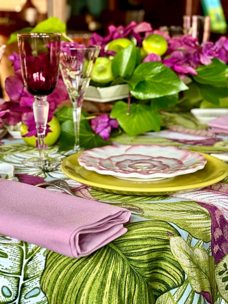 Nappe avec un imprimé fleurs aux couleurs intenses pour tables larges. - Nappe  - 270 cm - 180 cm #3.2