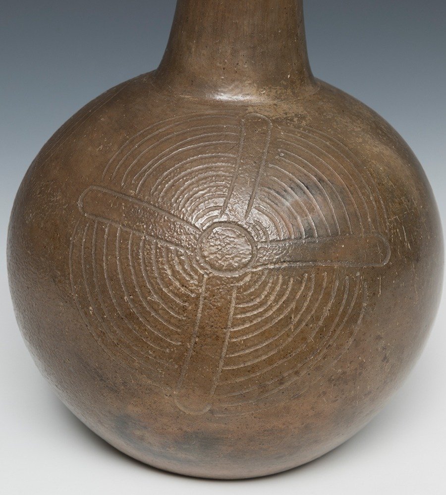 Precolumbian - Chavin Sticlă din ceramică - Cu licență de import spaniolă Navă #2.1