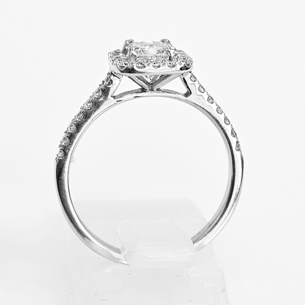 Engagement ring - 14 kt. White gold -  1.09ct. tw. Diamond  (Natural) - Diamond #3.3