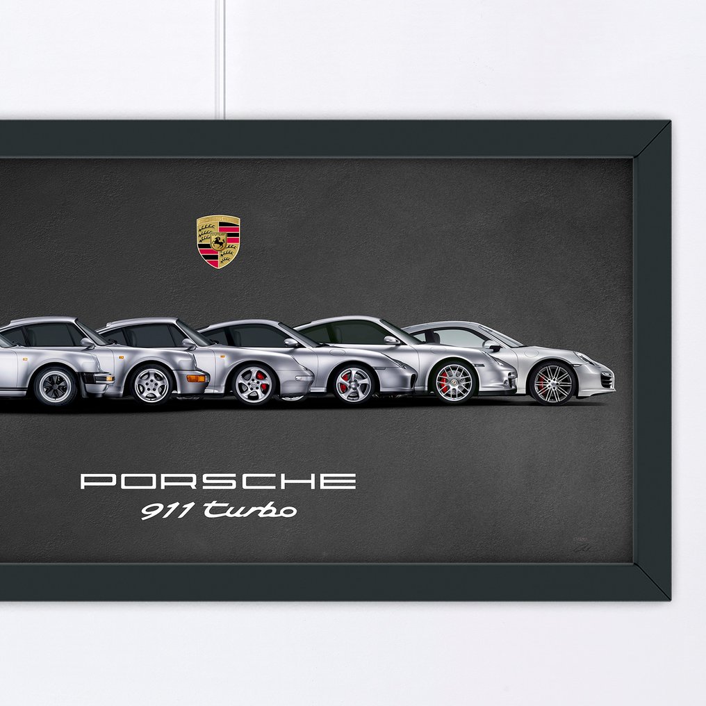 Porsche 911 Turbo Evolution - Fine Art Photography - Luxury Wooden Framed 80x40 cm - Limited Edition Nr 01 of 30 - Serial AA-101 #3.2