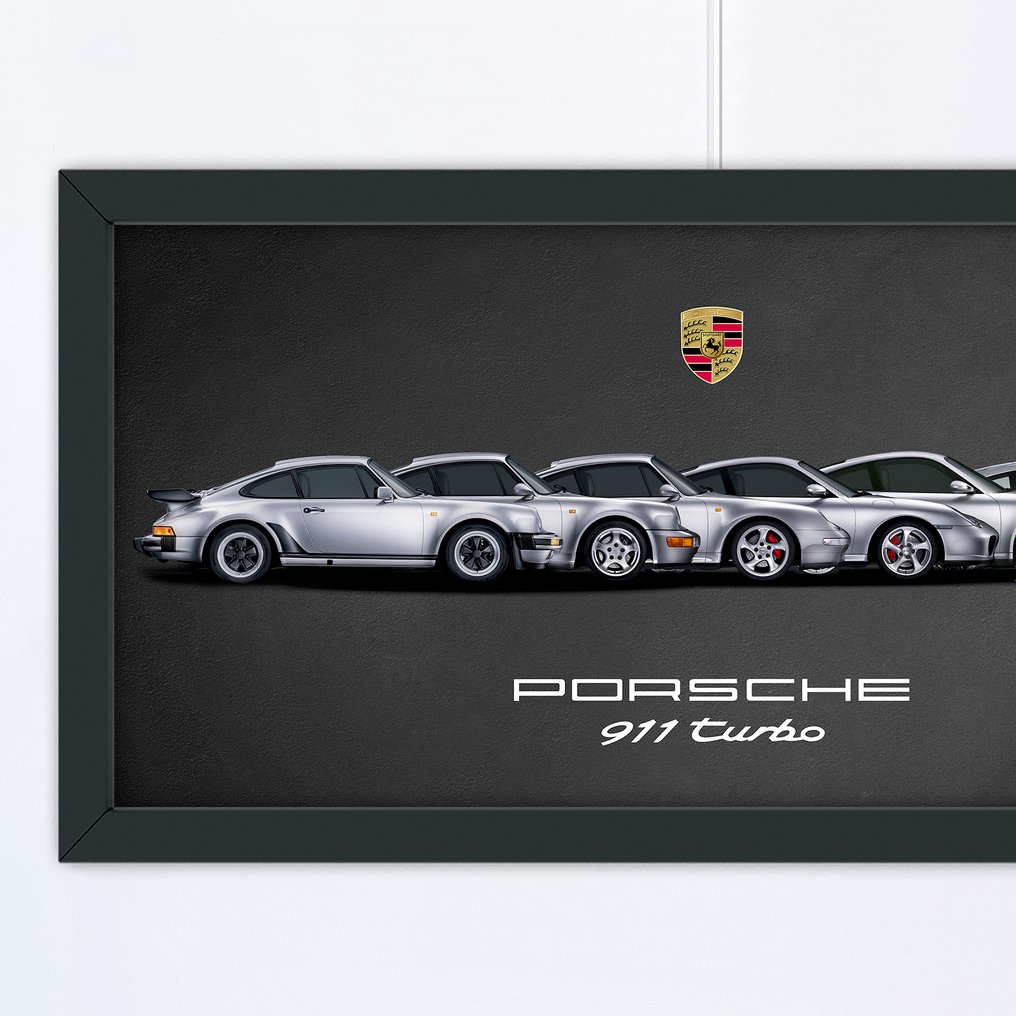 Porsche 911 Turbo Evolution - Fine Art Photography - Luxury Wooden Framed 80x40 cm - Limited Edition Nr 01 of 30 - Serial AA-101 #3.1