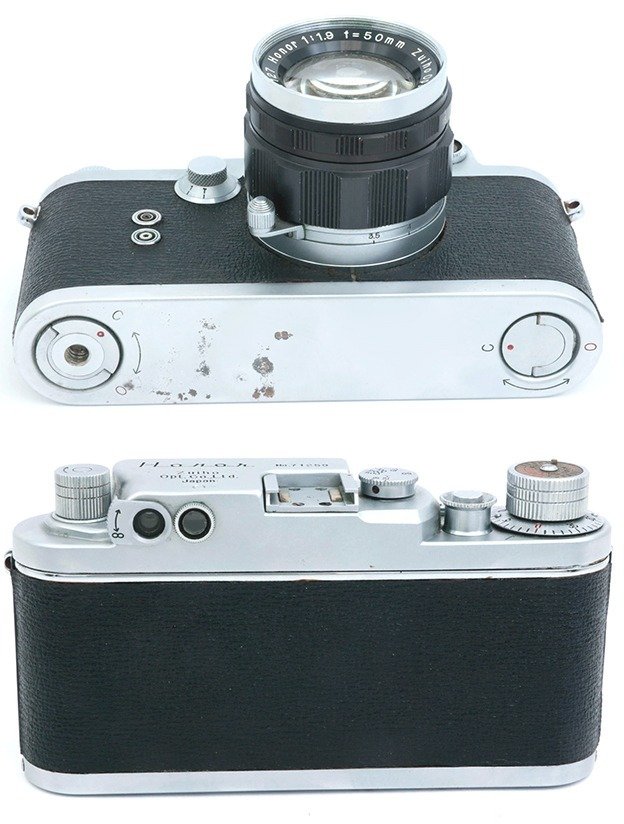 Zuiho Honor S1 rangefinder 39mm Leica copy w/ Zuiho 50mm f1,9 cap e leather case with strap Mätsökarkamera #3.2