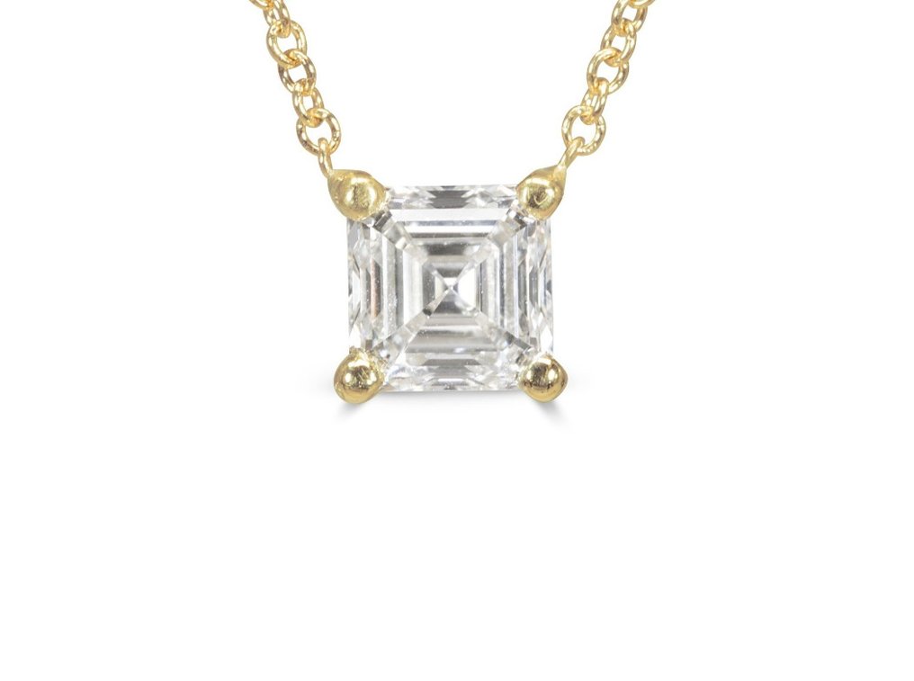 Necklace Yellow gold Diamond  (Natural)  #1.1