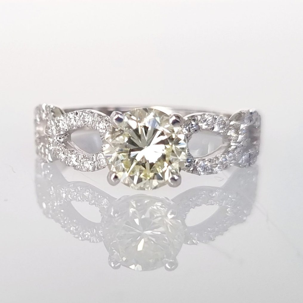 Cocktail-ring Vittguld Diamant  (Natural) - Diamant #3.3