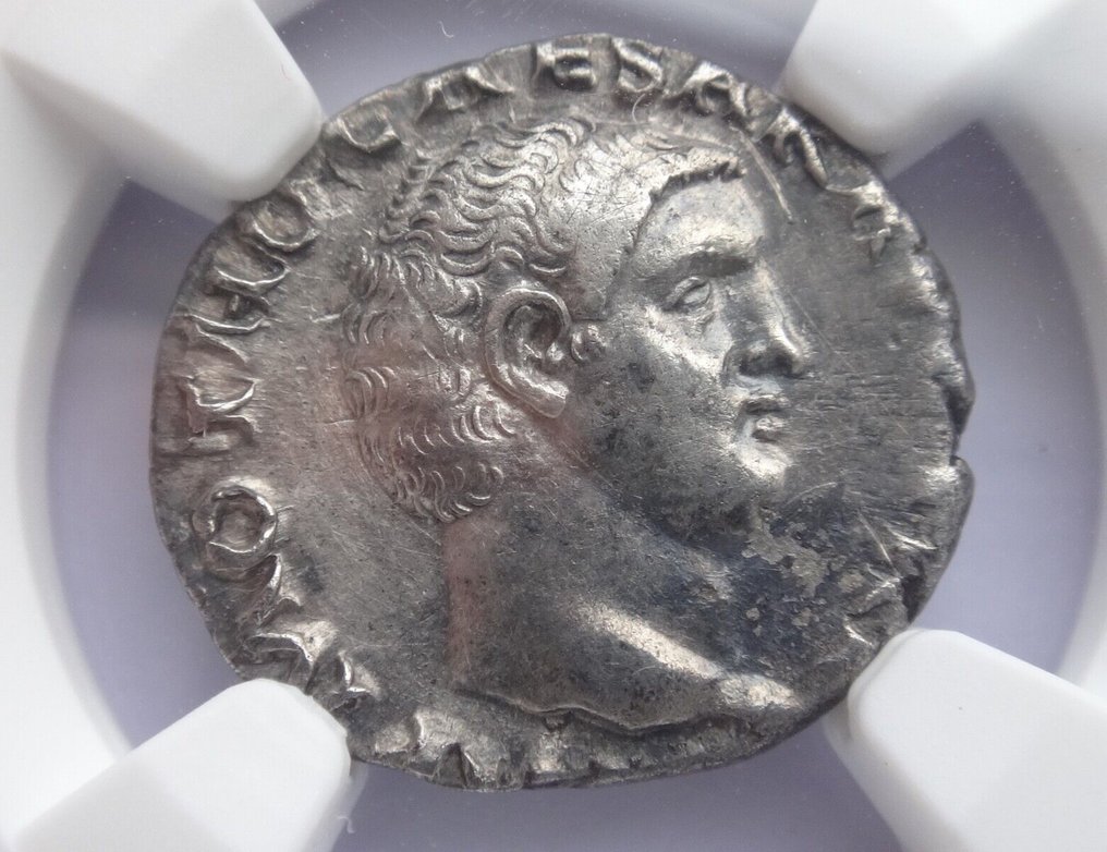 Roman Empire. Otho (AD 69). Denarius Rome - NGC "Ch XF" Strike: 4/5 Surface: 2/5 #2.1