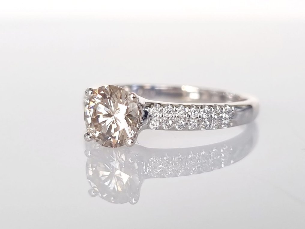 Anillo de compromiso Oro blanco Diamante  (Natural) - Diamante #3.1