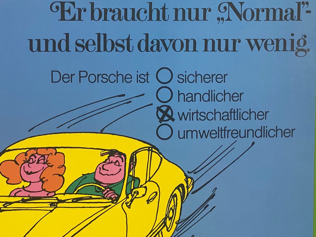 Anonymous, GRIFFEL - Original Plakat von Porsche: G-Modell gezeichnet von Griffel - Anni ‘70 #4.3
