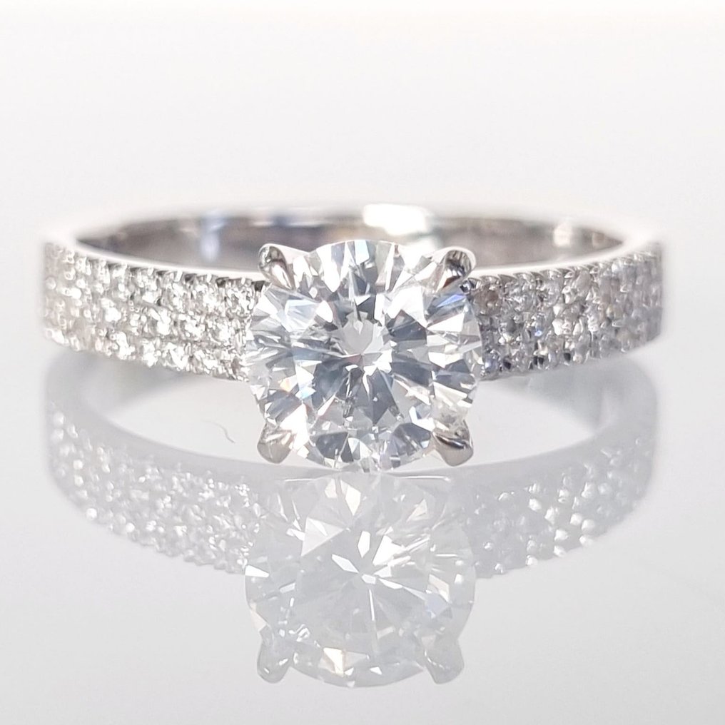Engagement ring White gold -  1.26ct. tw. Diamond  (Natural) #1.1