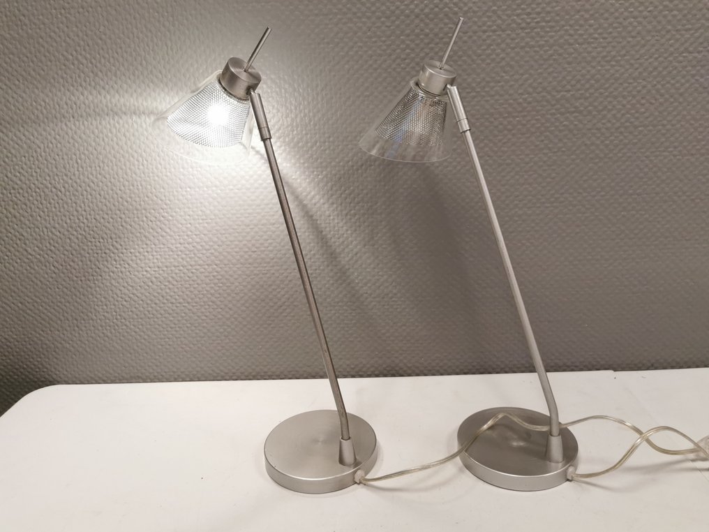 Tafellamp (2) - Glas, Metaal #1.1