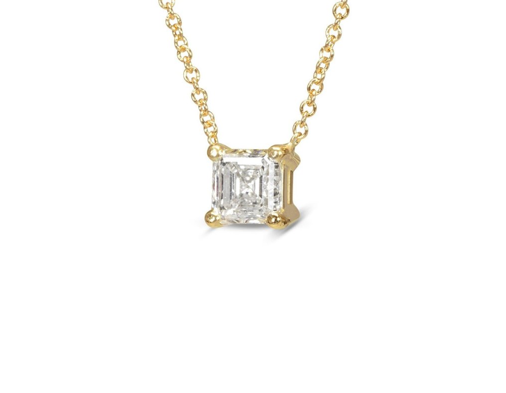 Halskette Gelbgold Diamant  (Natürlich) #2.1