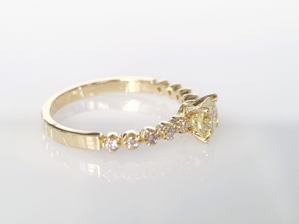 Inel de logodnă Aur galben Diamant  (Natural) #2.2