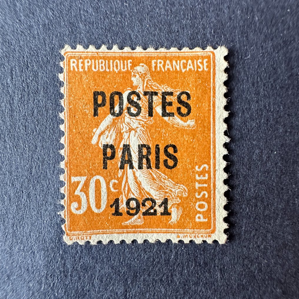 France  - Préoblitéré 29 "Semeuse Poste Paris 1921" en NEUF * - TBsigné Brun #1.1