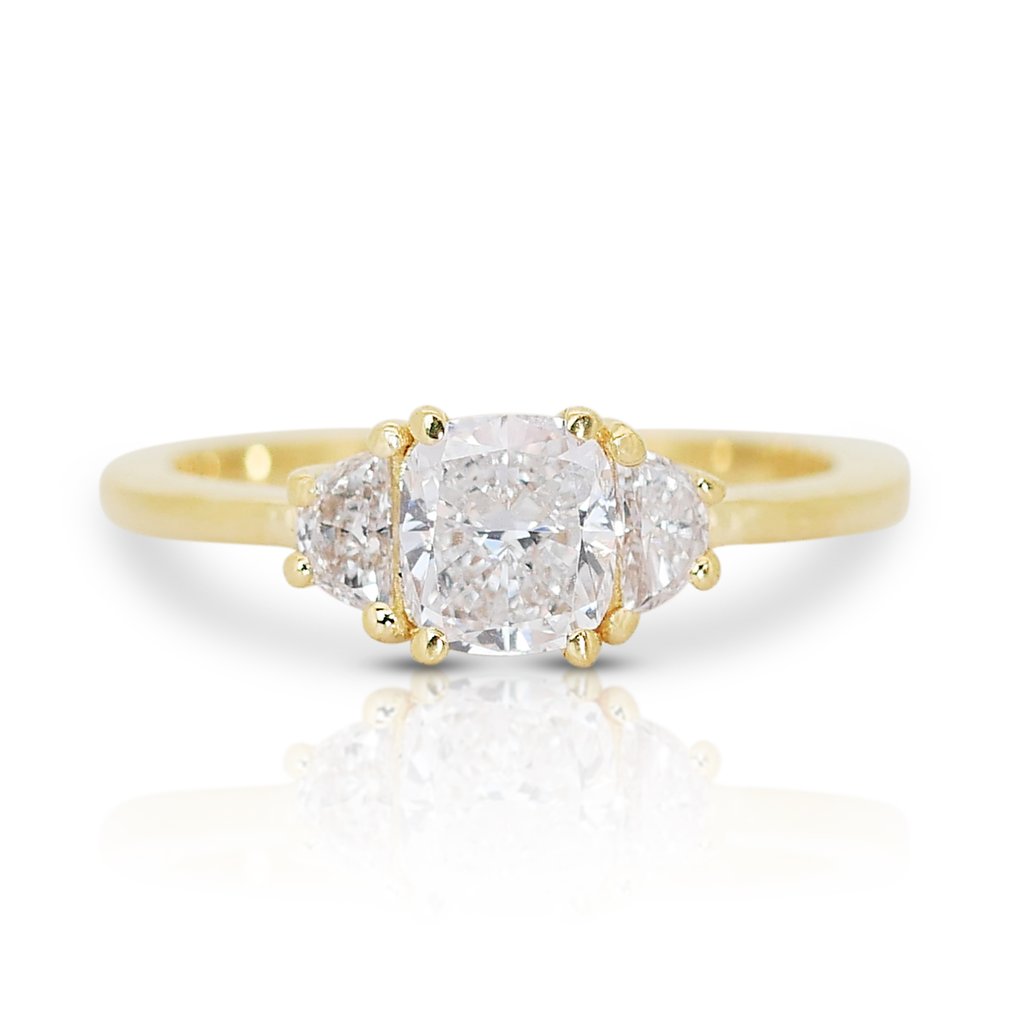 Δαχτυλίδι Κίτρινο χρυσό Διαμάντι  (Φυσικό) - Διαμάντι #1.1