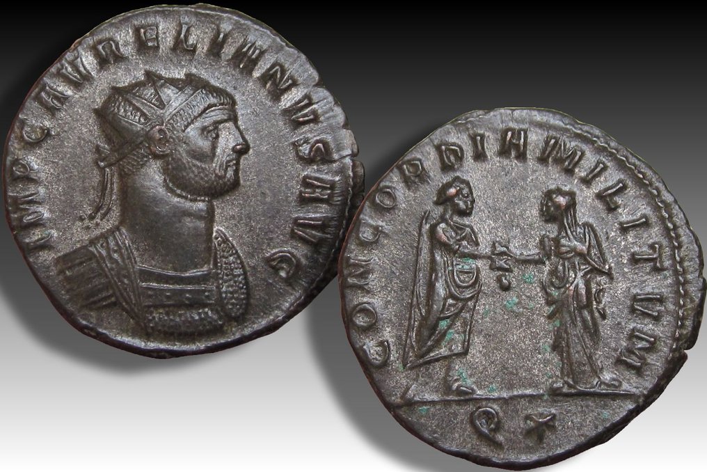 Roman Empire. Aurelian (AD 270-275). Antoninianus Siscia 274-275 A.D. - beautiful near mint state - mintmark Q ✱ - #2.1