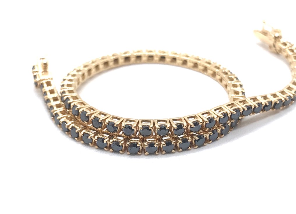 Bracelet - 18 kt. Yellow gold Diamond  (Colour-treated) #1.1