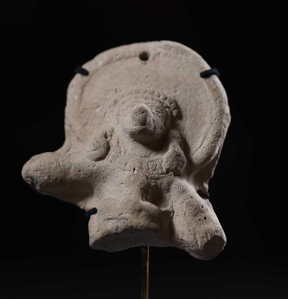Pre-Columbiaans Terracotta sculptuur met Spaanse exportvergunning - 8 cm #1.1