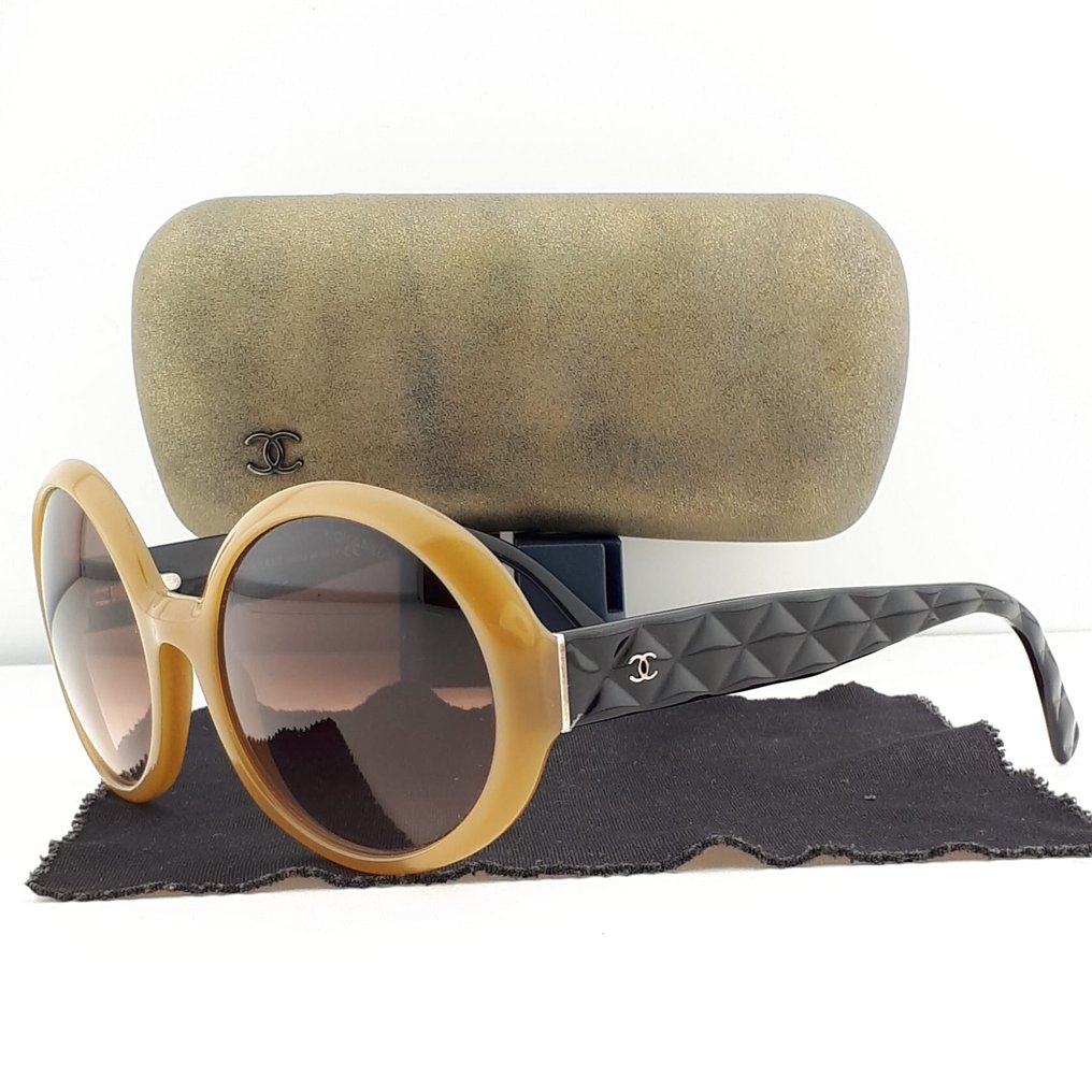 Chanel - Oval Brown and Black - Sonnenbrille #1.1