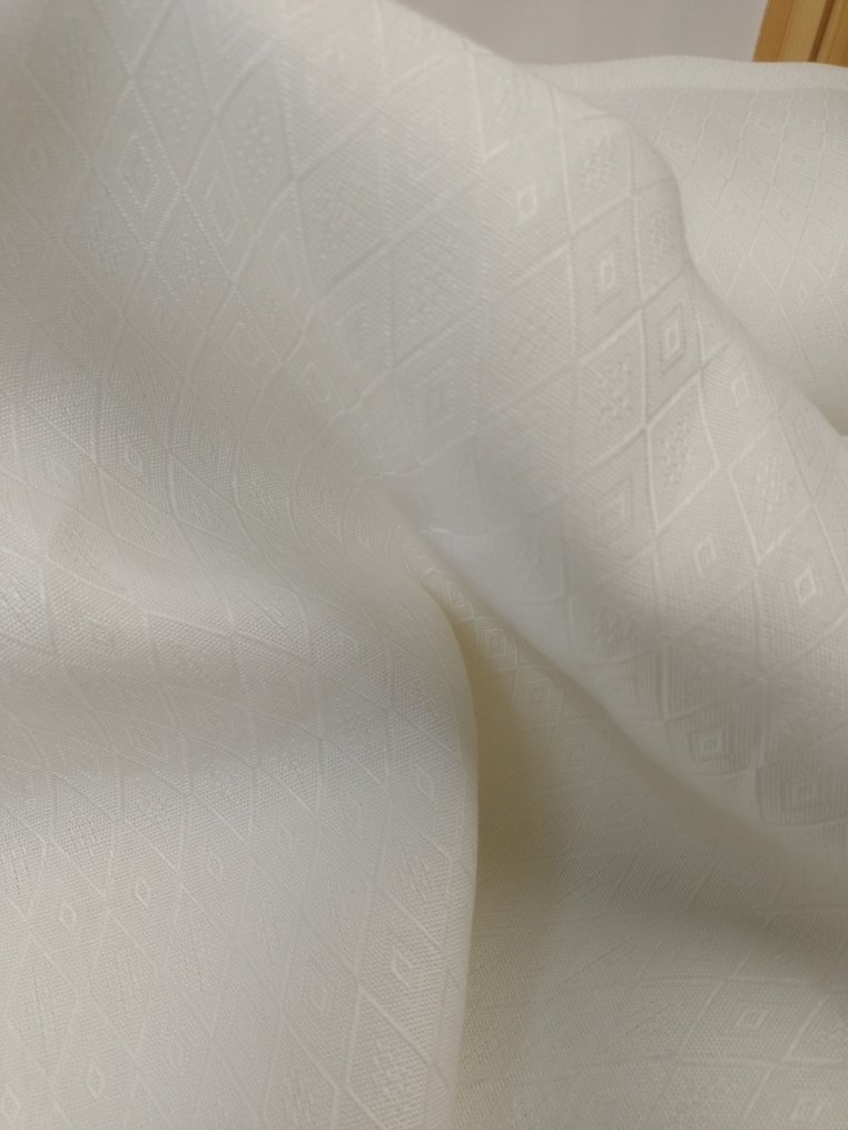 奢华纯亚麻切割 600 x 280 厘米 乳白色 - 纺织品  - 600 cm - 280 cm #2.1
