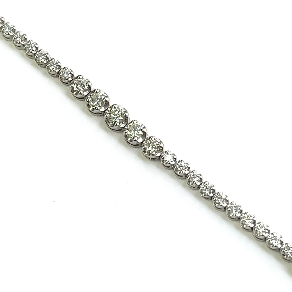 Bracelet - 14 carats Or blanc -  2.52ct. tw. Diamant  (Naturelle) #1.1