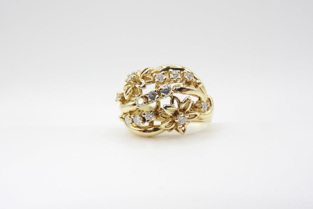 Ring Gelbgold Diamant  (Natürlich)  #2.2