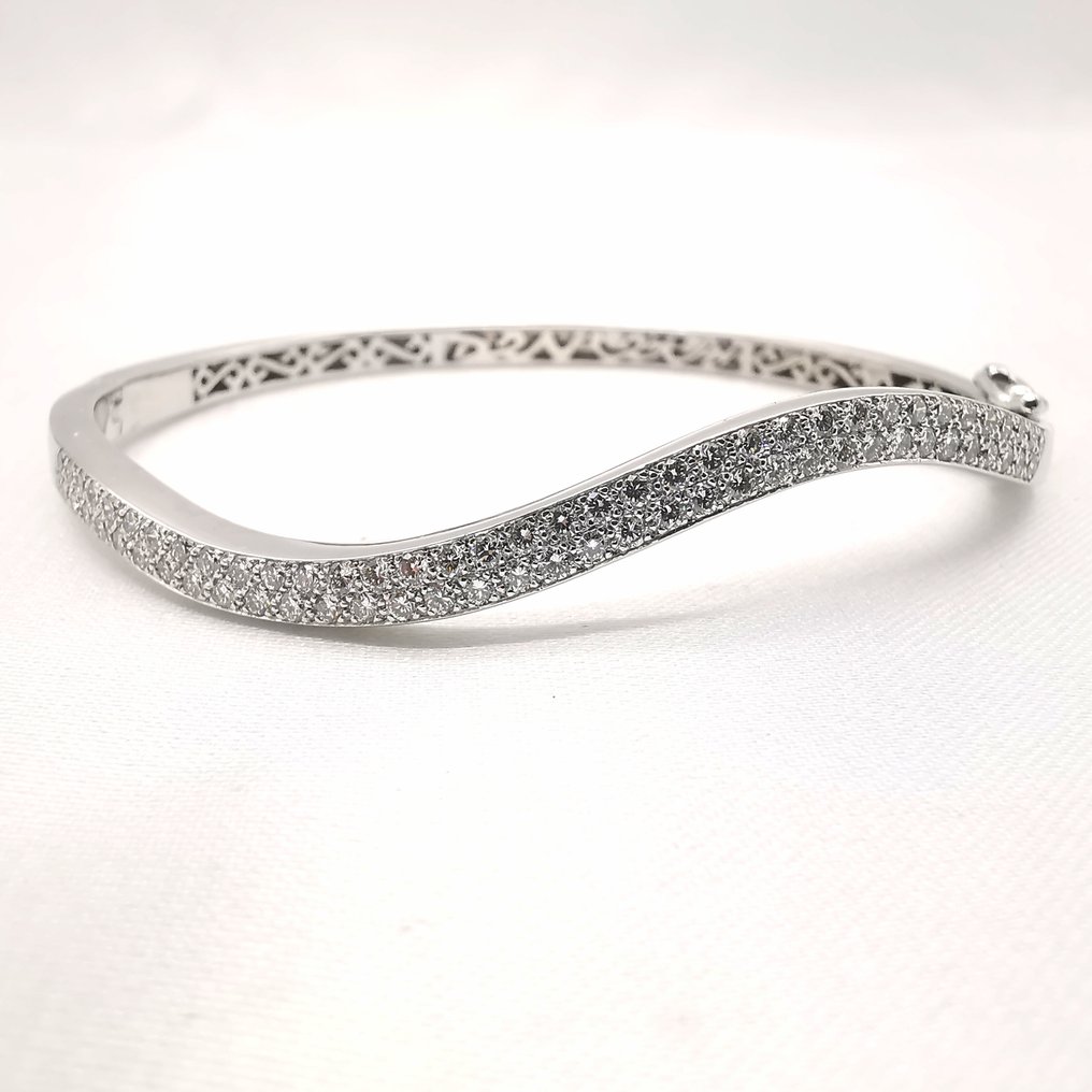 Armband Vittguld -  2.16 tw. Diamant  (Naturligt färgad) #1.1
