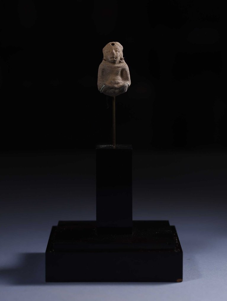 Precolombiano Terracotta scultura con licenza di esportazione spagnola - 6 cm #2.2