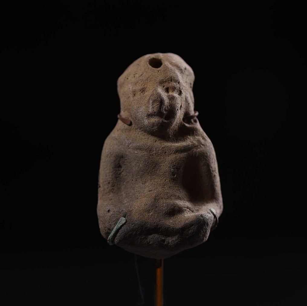 Precolombiano Terracotta scultura con licenza di esportazione spagnola - 6 cm #1.1