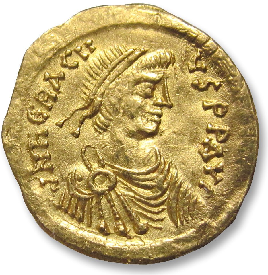 Impero bizantino. Eraclio (610-641 d.C.). Tremissis Constantinople mint, 5th officina circa 610-613 A.D. #1.1
