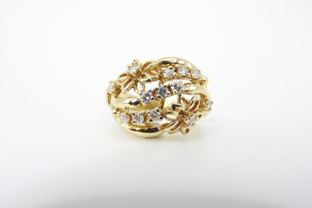 Ring Gelbgold Diamant  (Natürlich)  #2.1