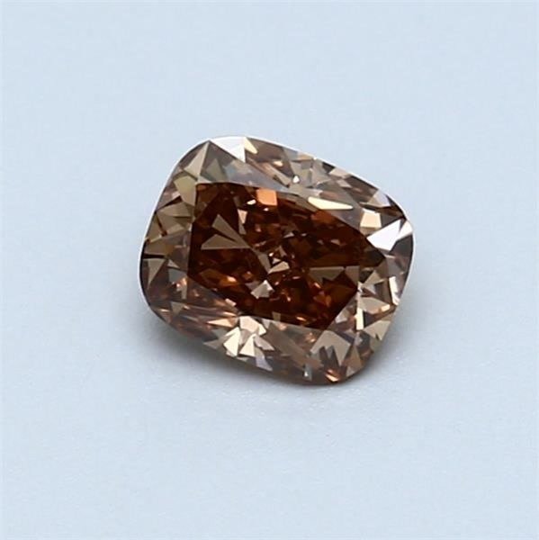 1 pcs Diamant - 0.51 ct - Coussin - Orange marron fantaisie - VS1 #1.1