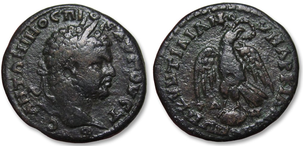 Romeinse Rijk (Provinciaal). Caracalla (198-217 n.Chr.). AE 25 (tetrassarion) Moesia, Marcianopolis - struck under Julius Quintillianus, legatus consularis circa 198-211 A.D. #2.1