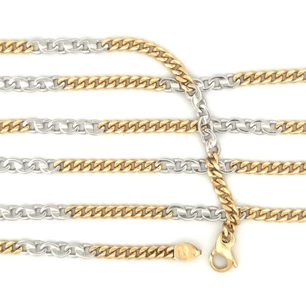 Vieri - 20,7 gr. - 50 cm - Halskette - 18 kt Gelbgold, Weißgold #1.1