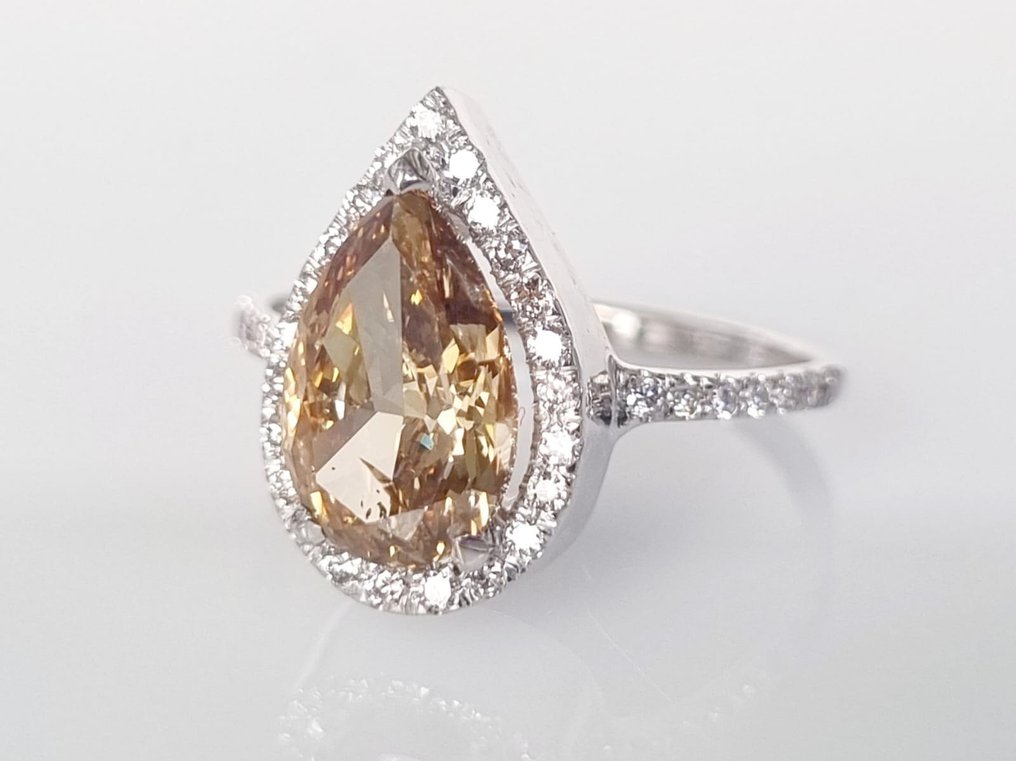Anello da cocktail Oro bianco Diamante  (Naturale) - Diamante #2.1