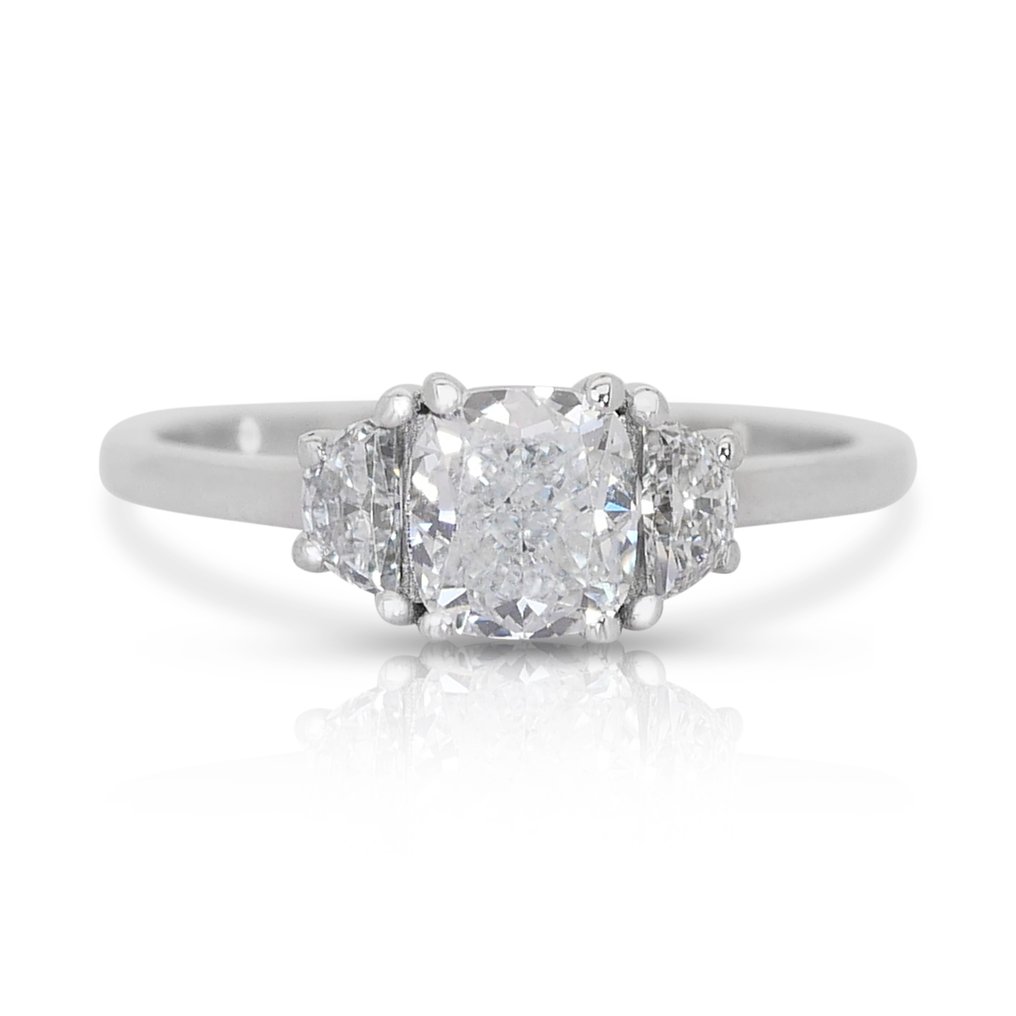 Anel Ouro branco Diamante  (Natural) - Diamante #1.1