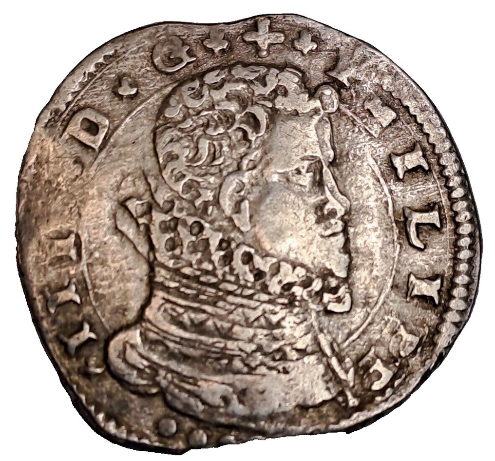意大利， 西西里王国. 西班牙菲利普三世（1598-1621）. 4 Tarì 1612 #1.2