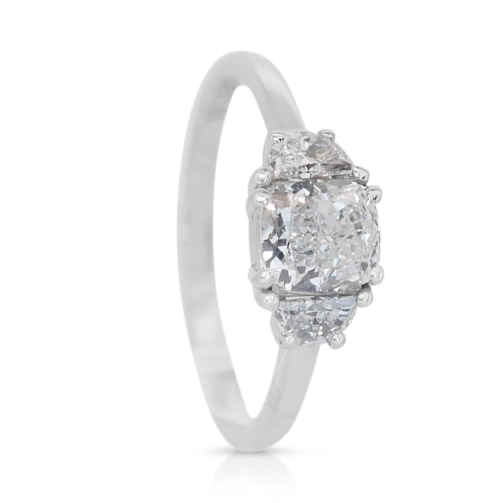 Anel Ouro branco Diamante  (Natural) - Diamante #2.1