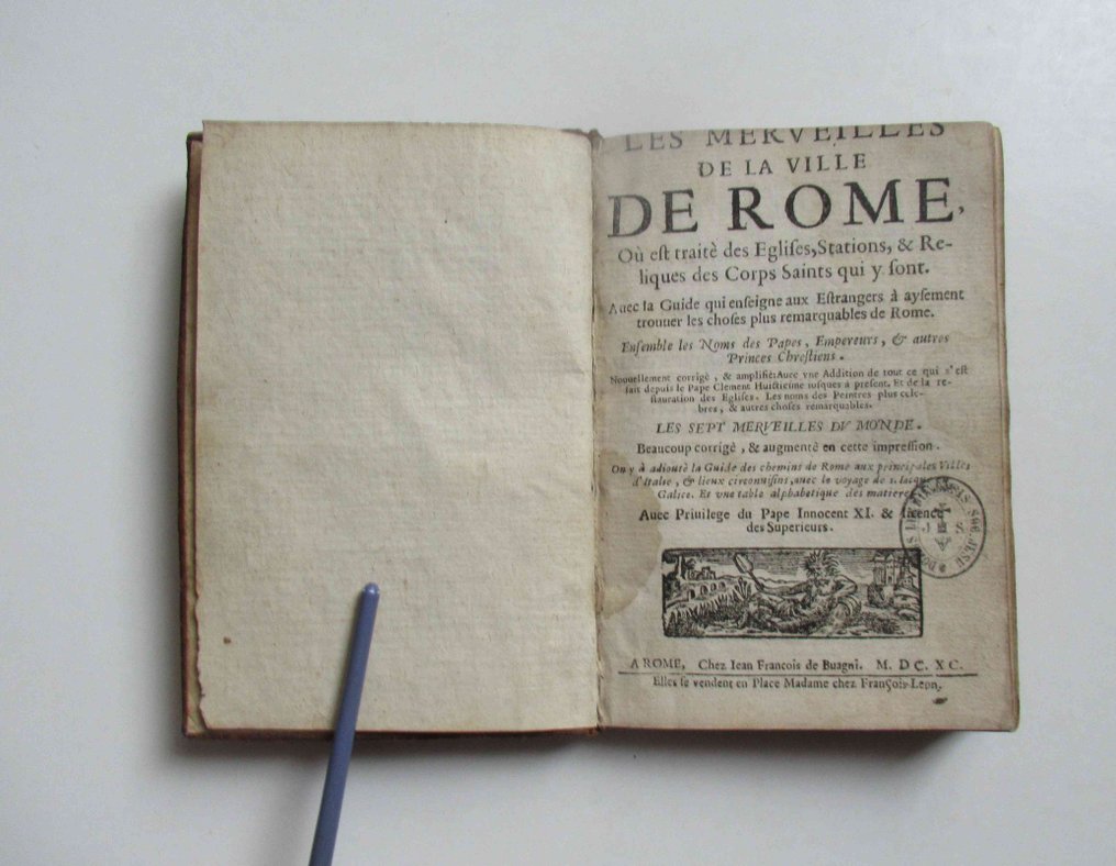 Francesco Leoni - Les Merveills de Rome, avec la guide qui enseigne aux Estrangers les choses mas remarquables de Rome - 1690 #1.1
